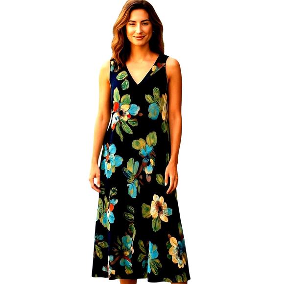 Lime n Chili  Large Women's Long BOHO Maxi Sleeveless Sun Dress Miss Size 12 14 - Picture 1 of 6